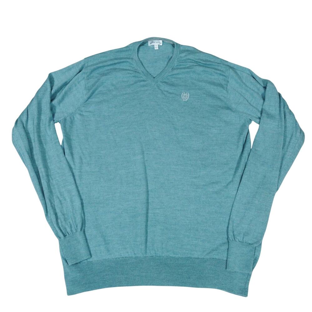 Baltimore Country Club 1898 Peter Millar Wool Silk V Neck Sweater Men's XL